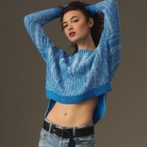 Pilcro Textured High-Low Pullover Sweater